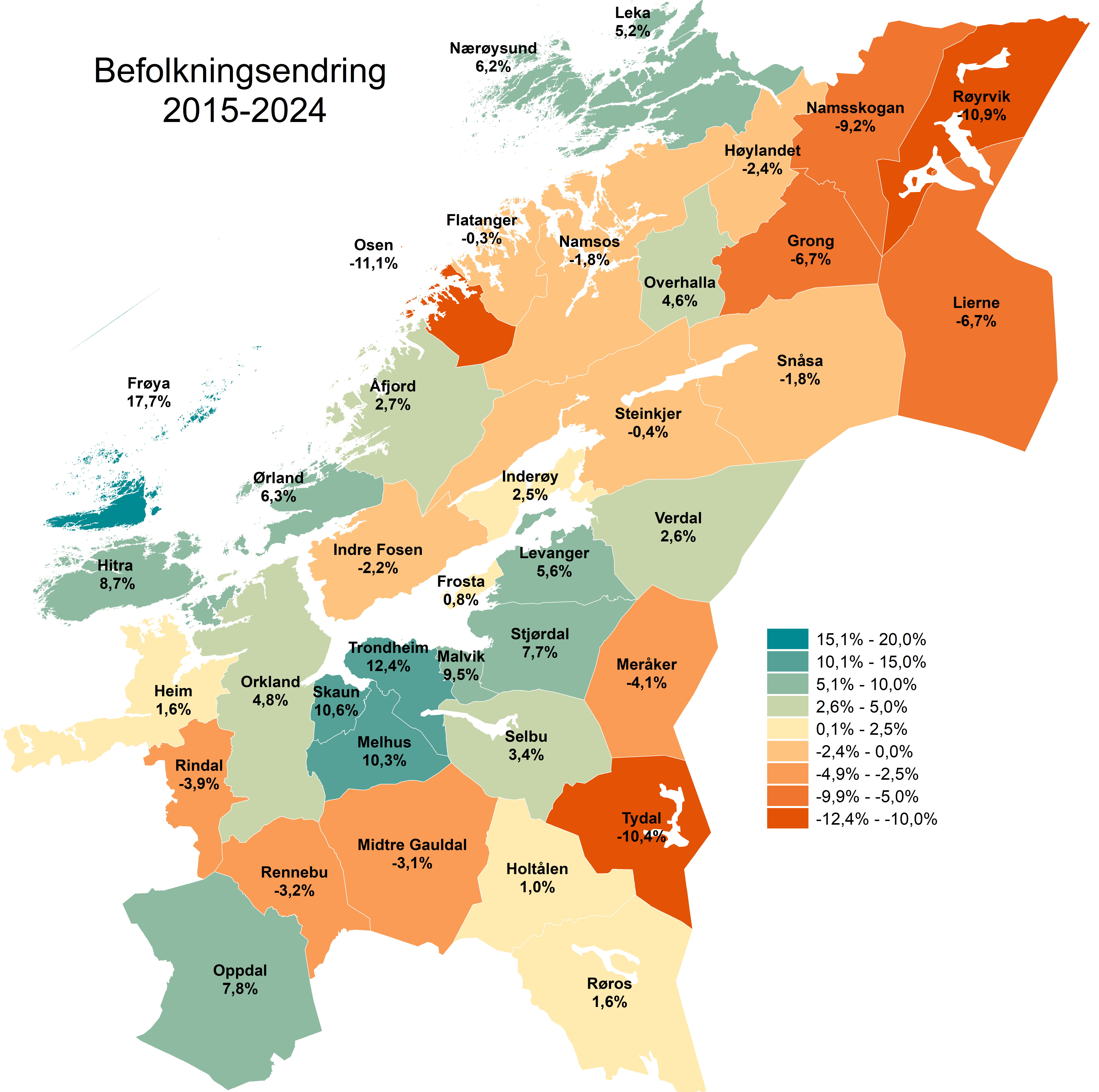 Befolkningsvekst 2015-2024