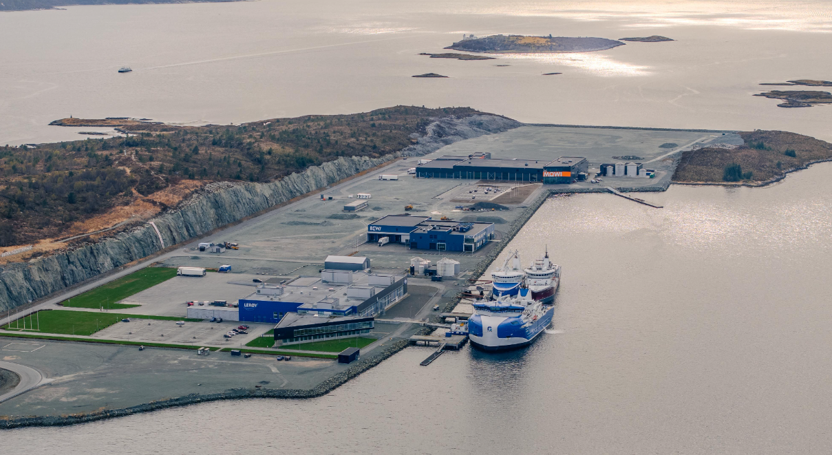 Hitra industripark Vest, der Lerøy Midt, BEWI og MOWI har etablert virksomhet.