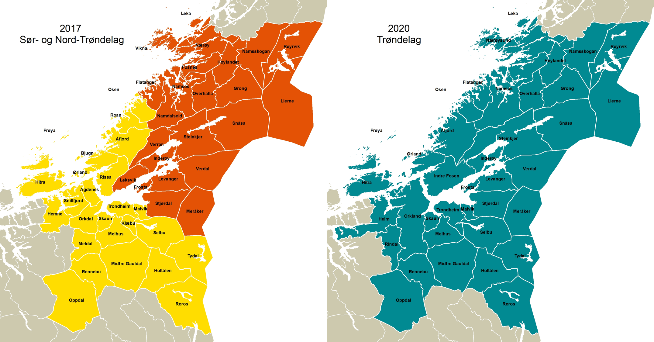 Trøndelag 2017 og 2020