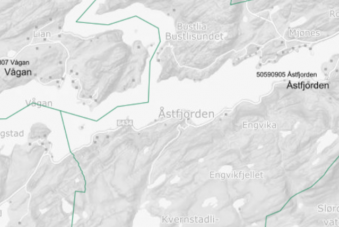 Kartutsnitt fra gamle Snillfjord kommune