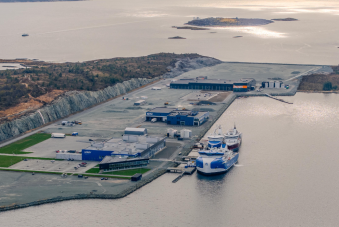 Hitra industripark Vest, der Lerøy Midt, BEWI og MOWI har etablert virksomhet.
