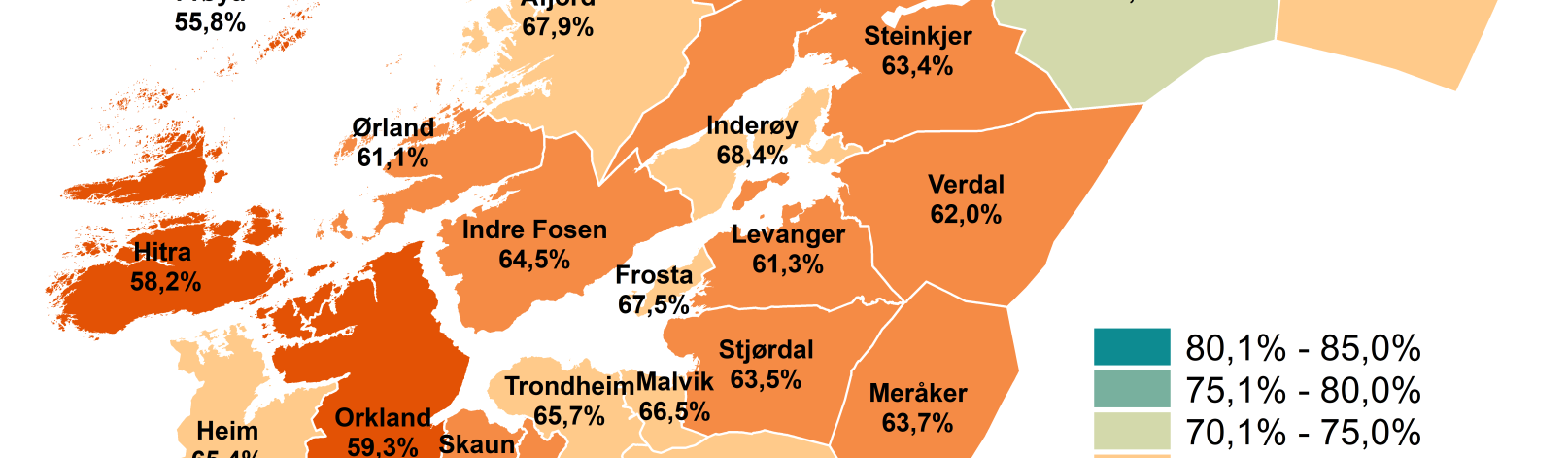 valgdeltagelse ved kommune- og fylkestingsvalget i 2023