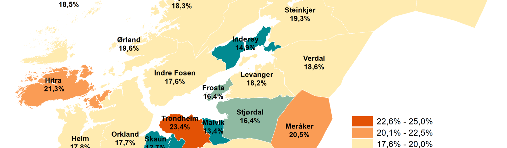 Andel av befolkningen som er aleneboere i 2024